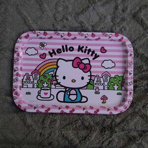 Hello Kitty Metal Tray Sanrio L.13.5"xW.9.25" Tin Tray Brand New